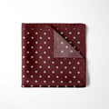 BURGUNDY SPOT SILK POCKET SQUARE