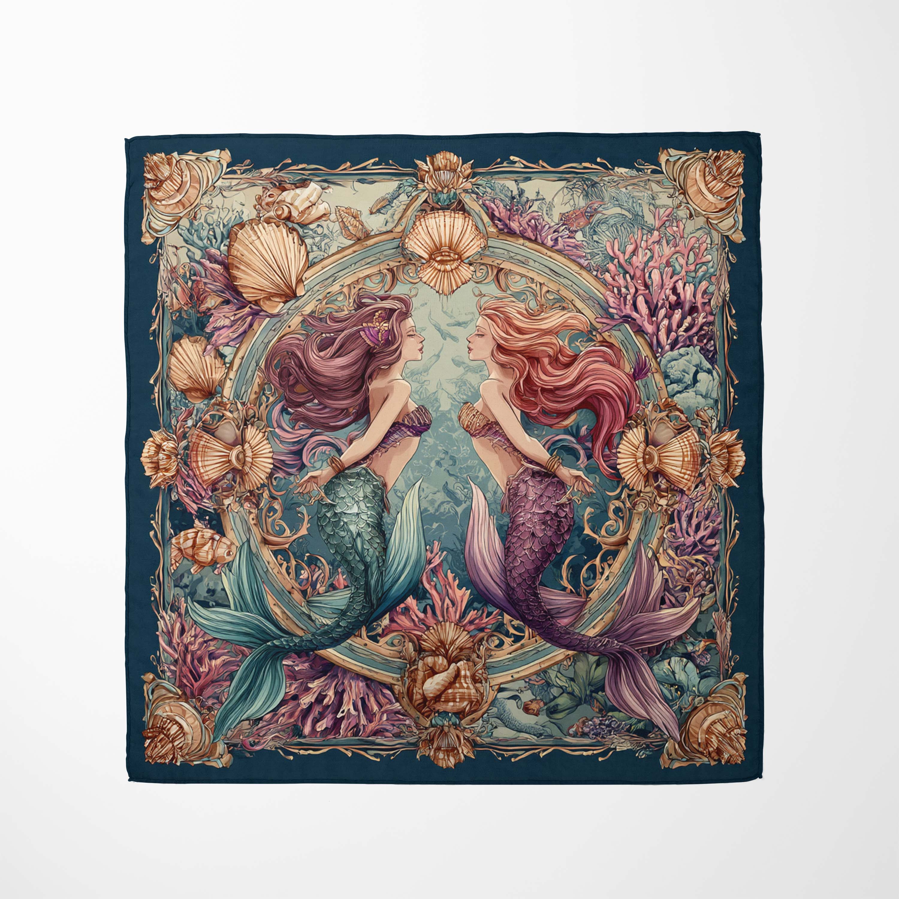 ART NOUVEAU SILK HEAD SCARF
