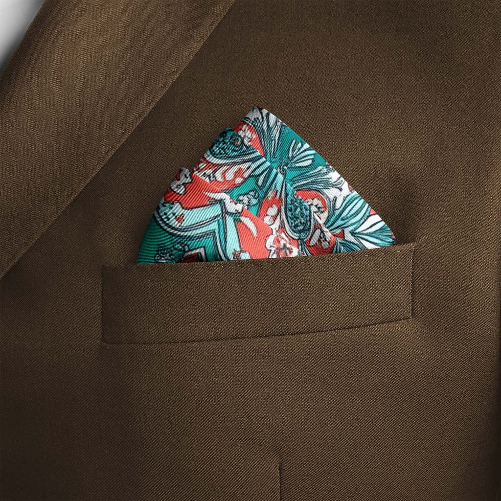 PAISLEY BANDANA SILK POCKET SQUARE