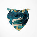 TURQUOISE BOTANICAL SILK BANDANA