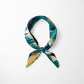 TURQUOISE BOTANICAL NECK SCARF