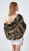 REGAL CELESTIAL DRAGON SILK LONG LADIES SCARF