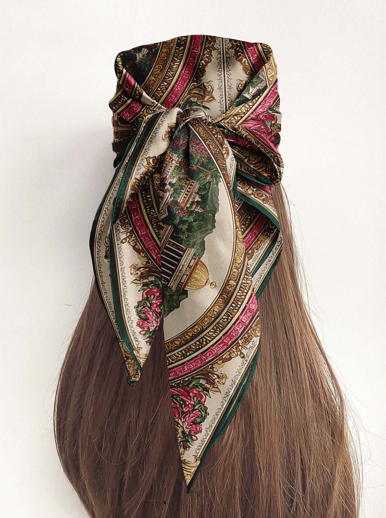 IMPERIAL FLORENTINE SILK HEAD SCARF