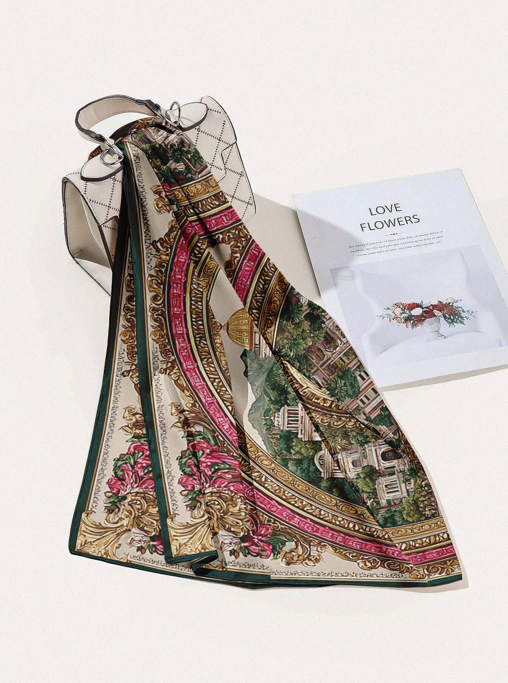 IMPERIAL FLORENTINE SILK HEAD SCARF