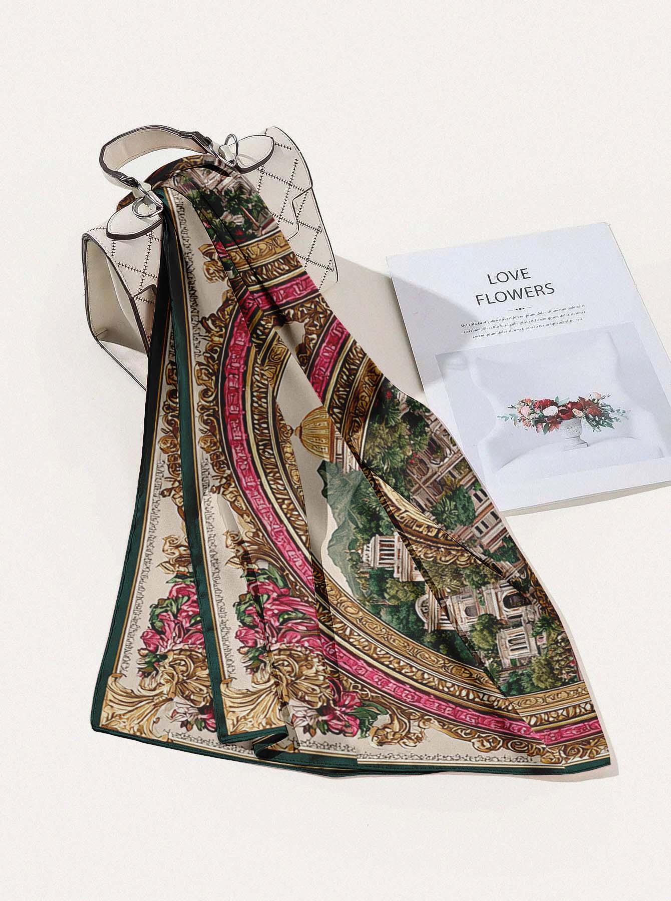 IMPERIAL FLORENTINE SILK HEAD SCARF