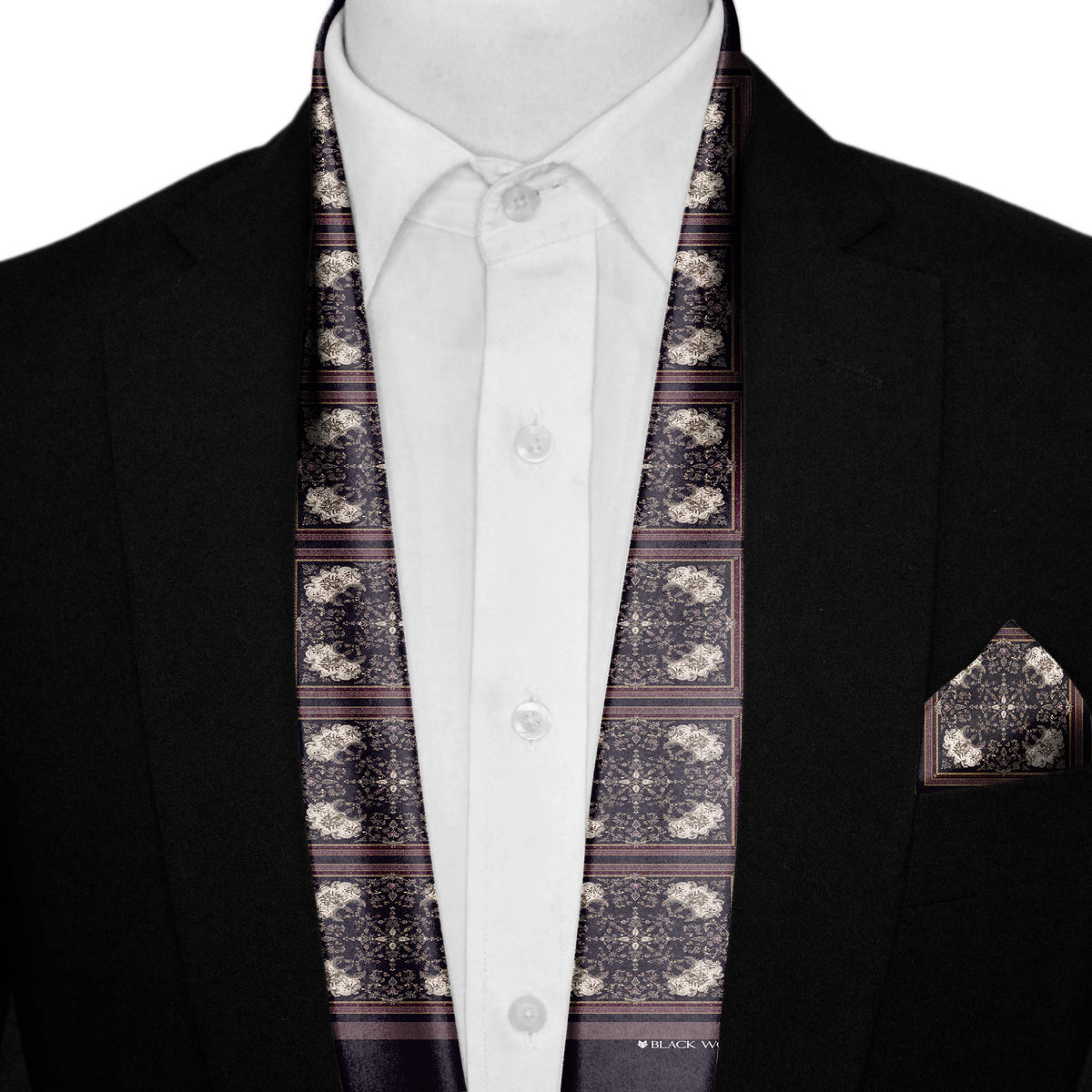 NOCTURNE MEN SCARF AND POCKET SQUARE SET – PREMIUM COLLECTION