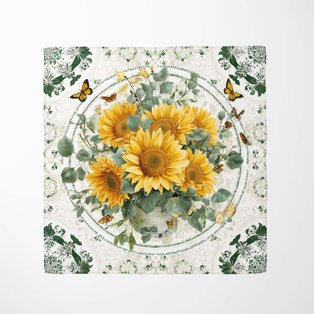 FLOWER MEADOW SILK HEAD SCARF