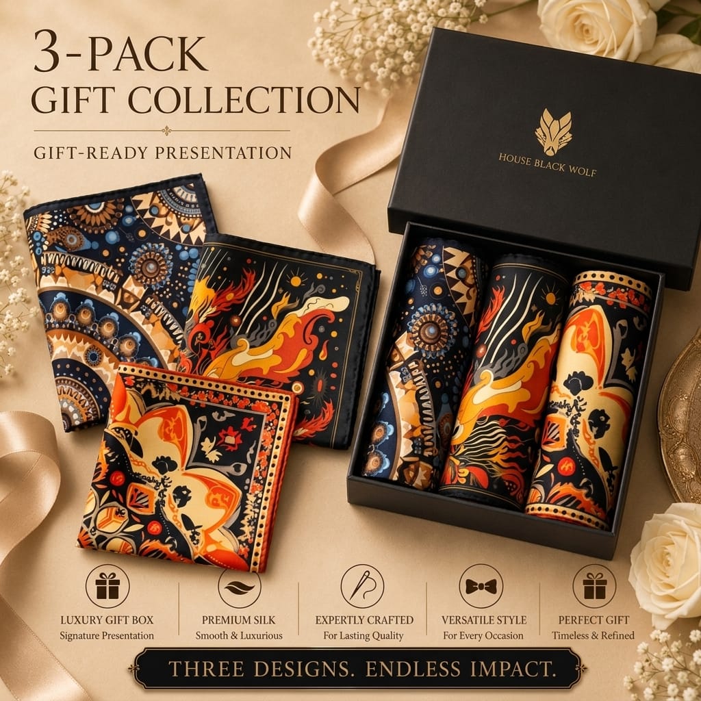 PACK OF 3 POCKET SQUARES