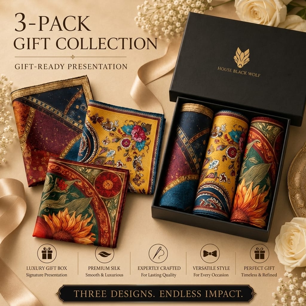 PACK OF 3 POCKET SQUARES