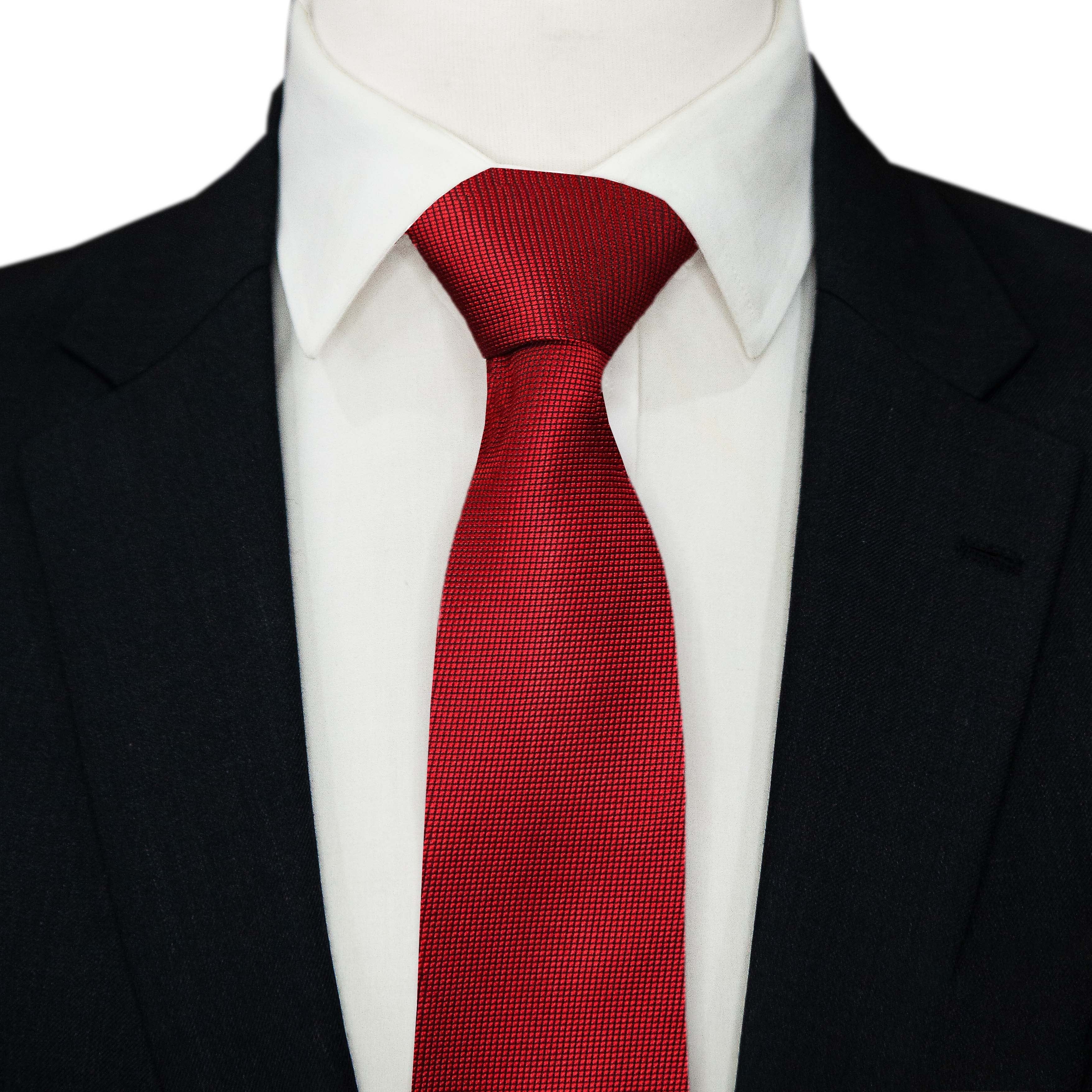 BORDEAUX VINE TEXTURED SKINNY TIE