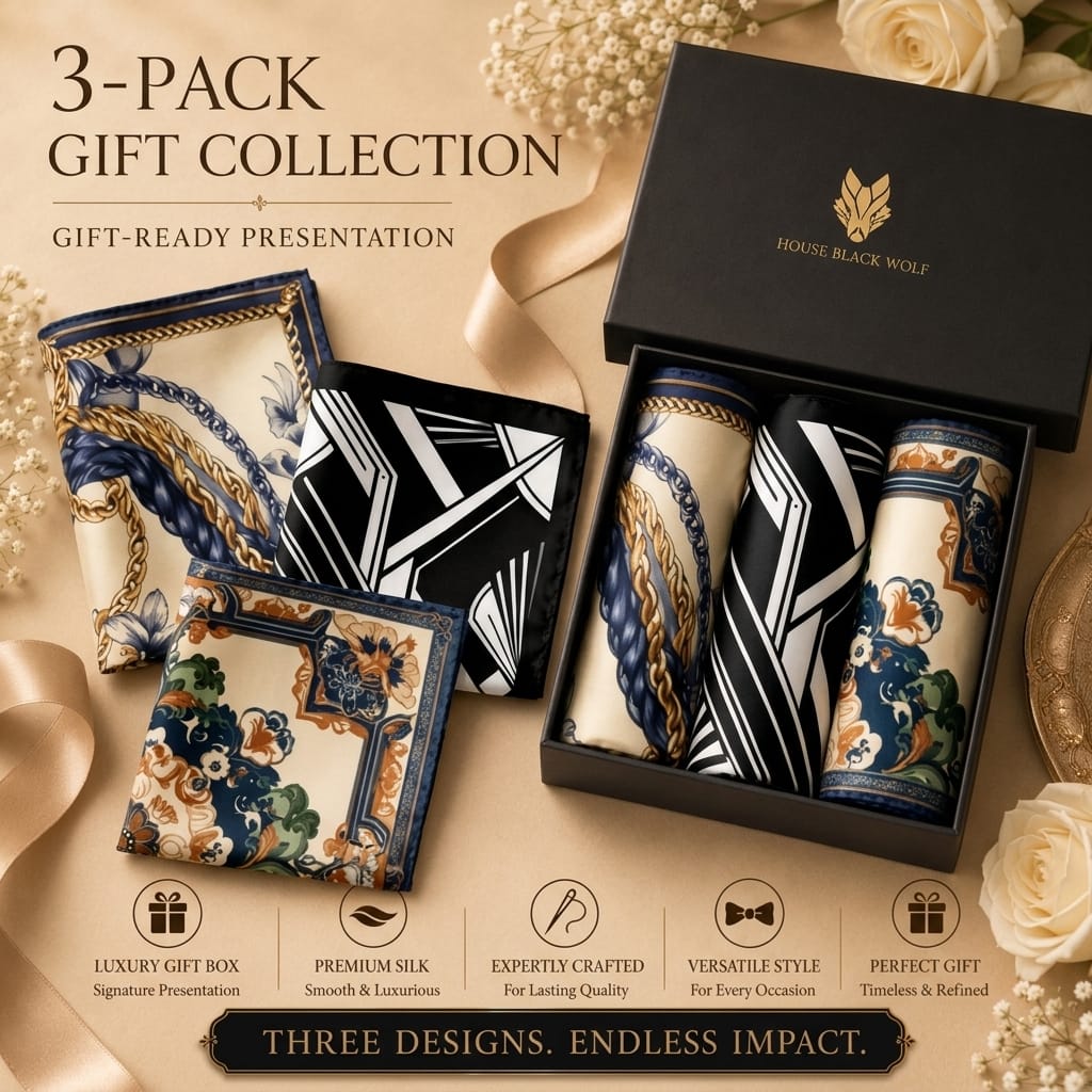 PACK OF 3 POCKET SQUARES