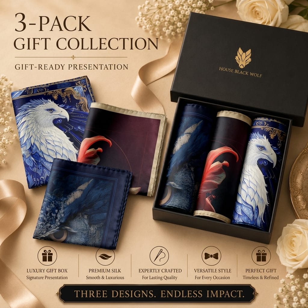 PACK OF 3 POCKET SQUARES