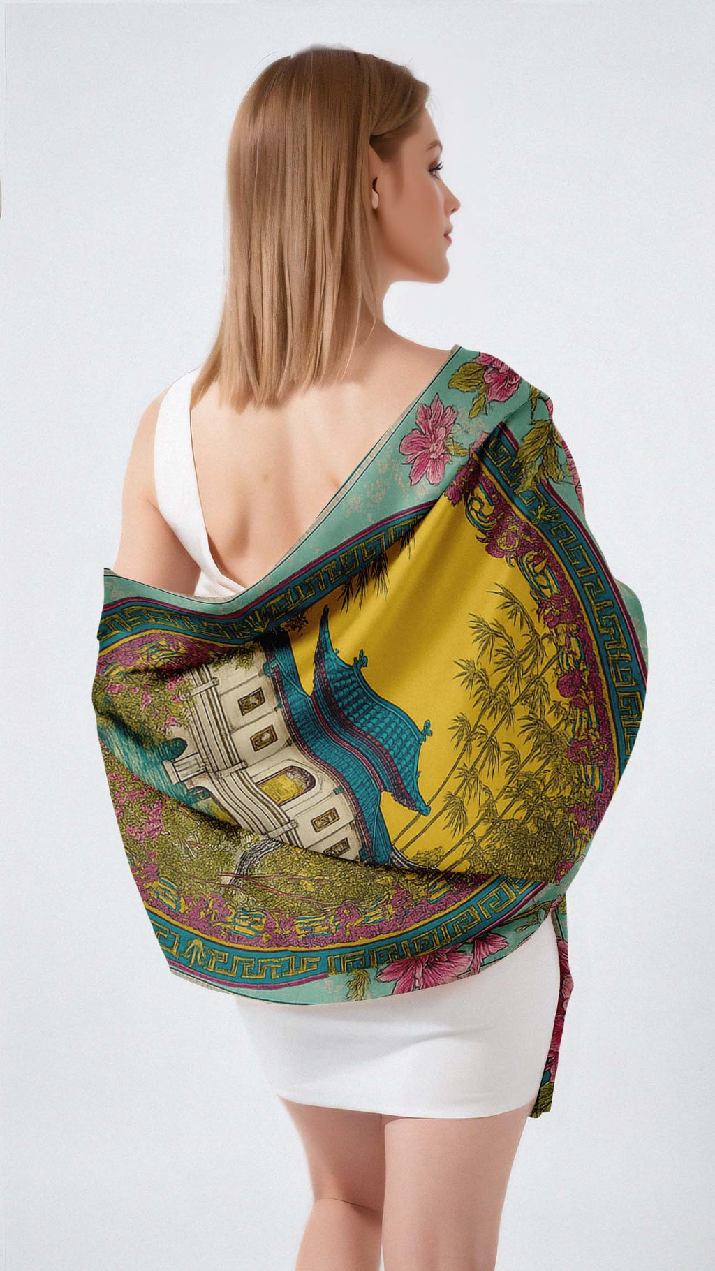 BLOOM SANCTUARY SILK LONG LADIES SCARF