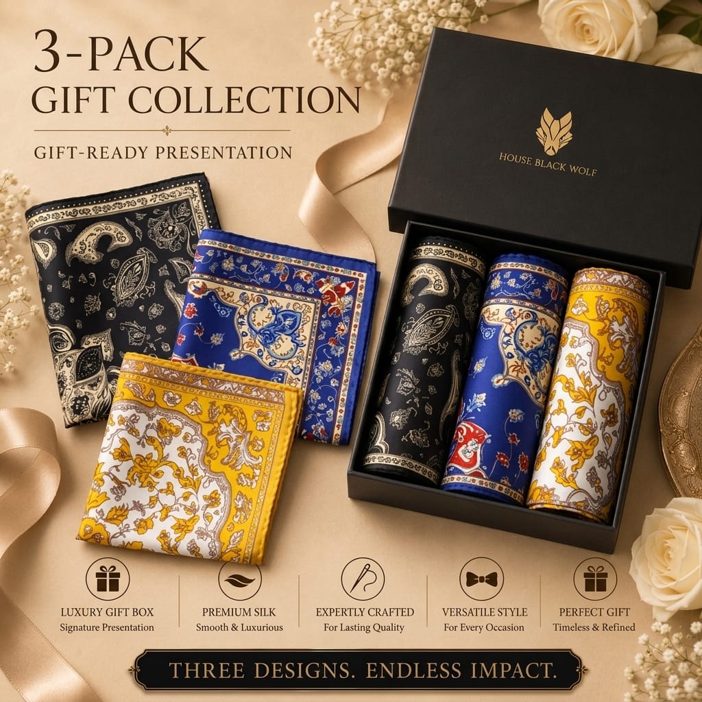 PACK OF 3 POCKET SQUARES