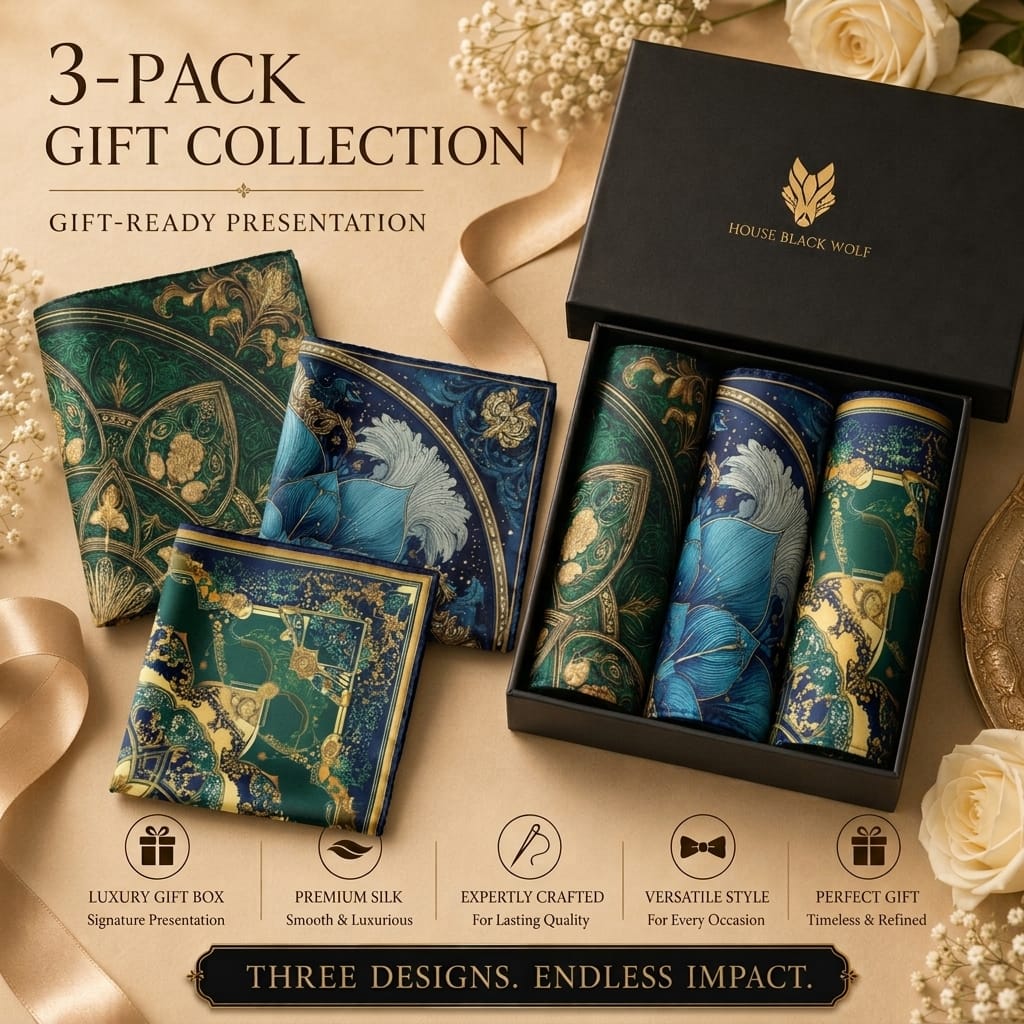PACK OF 3 POCKET SQUARES