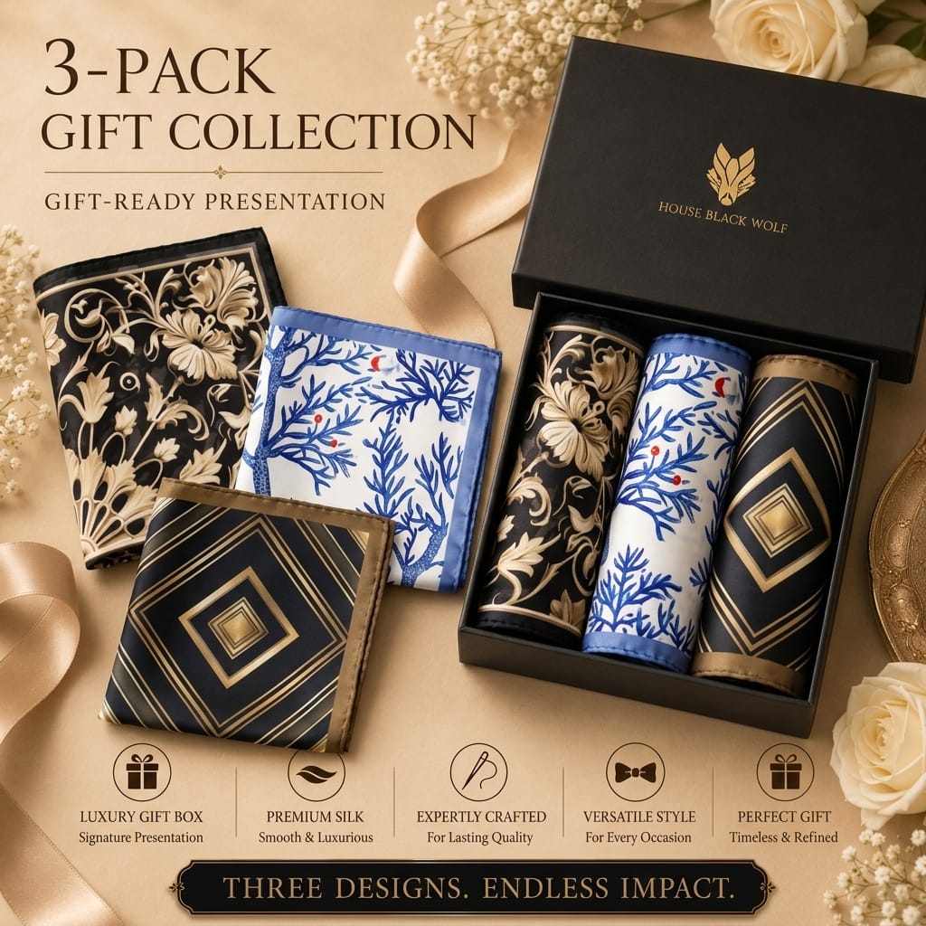 PACK OF 3 POCKET SQUARES