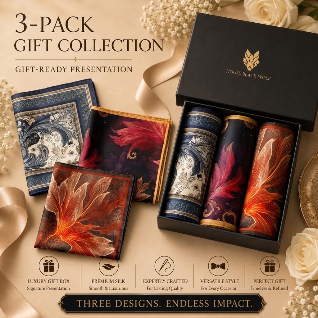 PACK OF 3 POCKET SQUARES