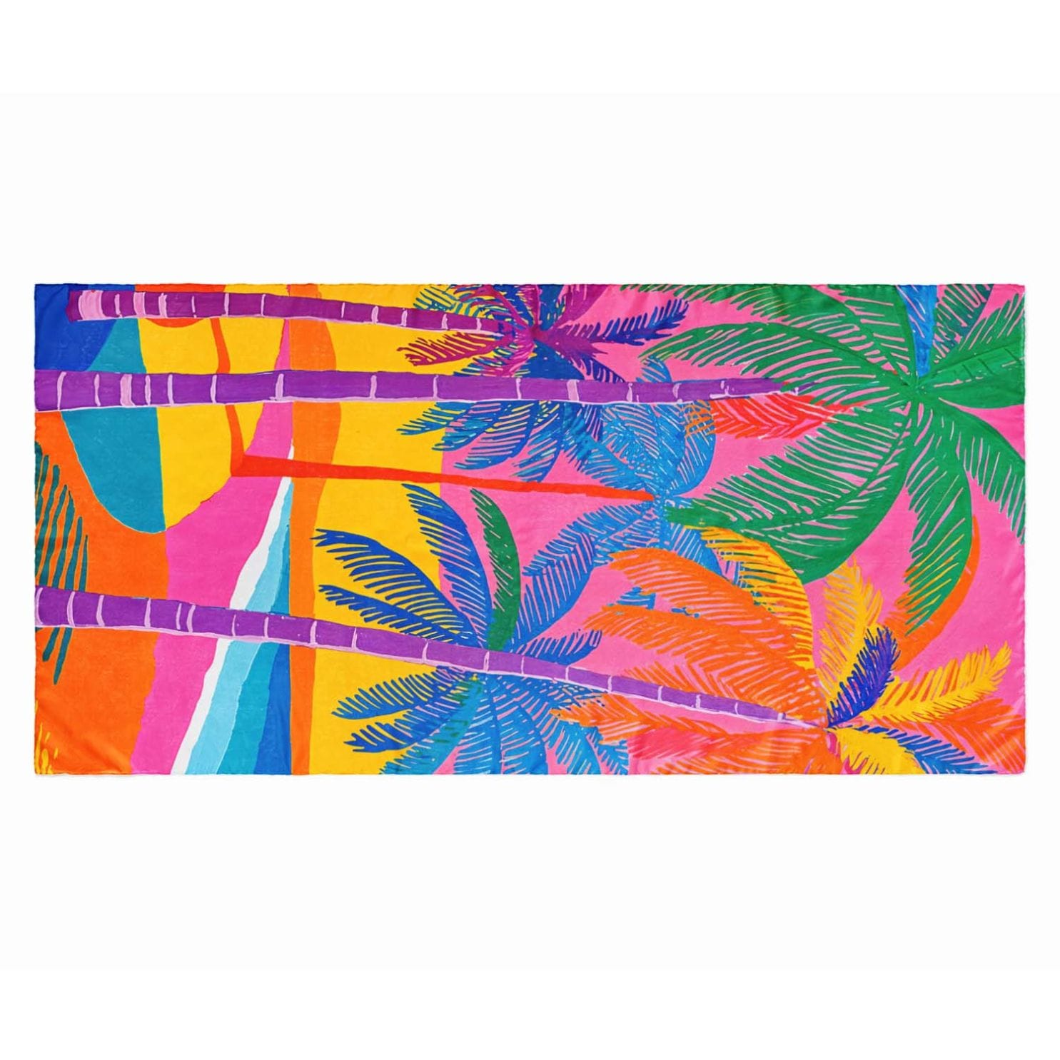SUNSET PARADISE SILK LONG LADIES SCARF