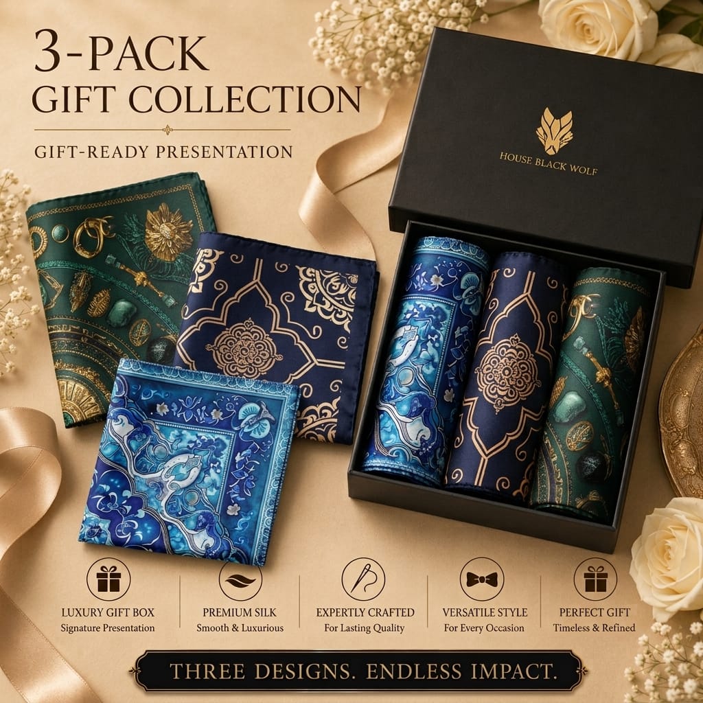 PACK OF 3 POCKET SQUARES