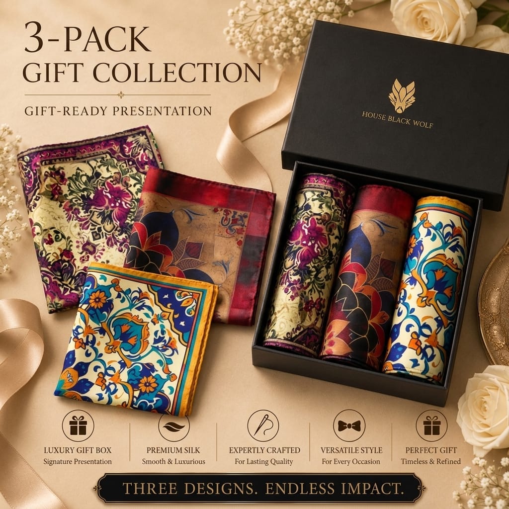 PACK OF 3 POCKET SQUARES