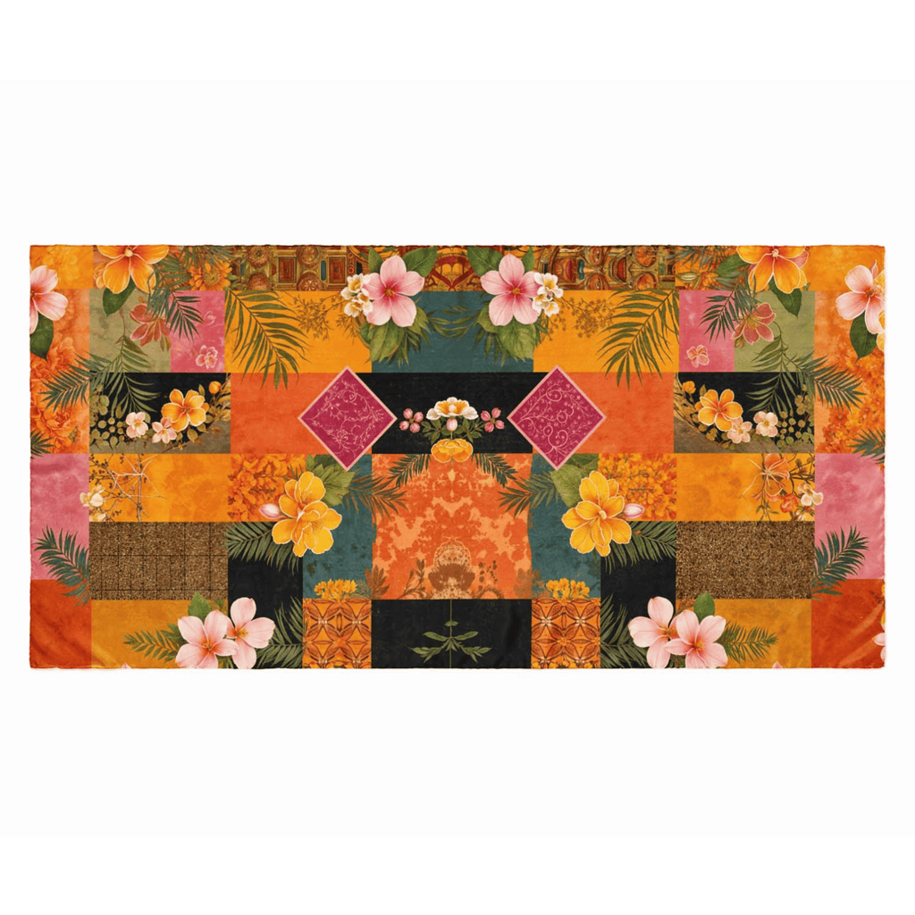 PARADISE FLORAL SILK LONG LADIES SCARF