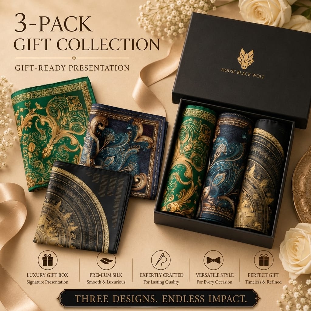 PACK OF 3 POCKET SQUARES