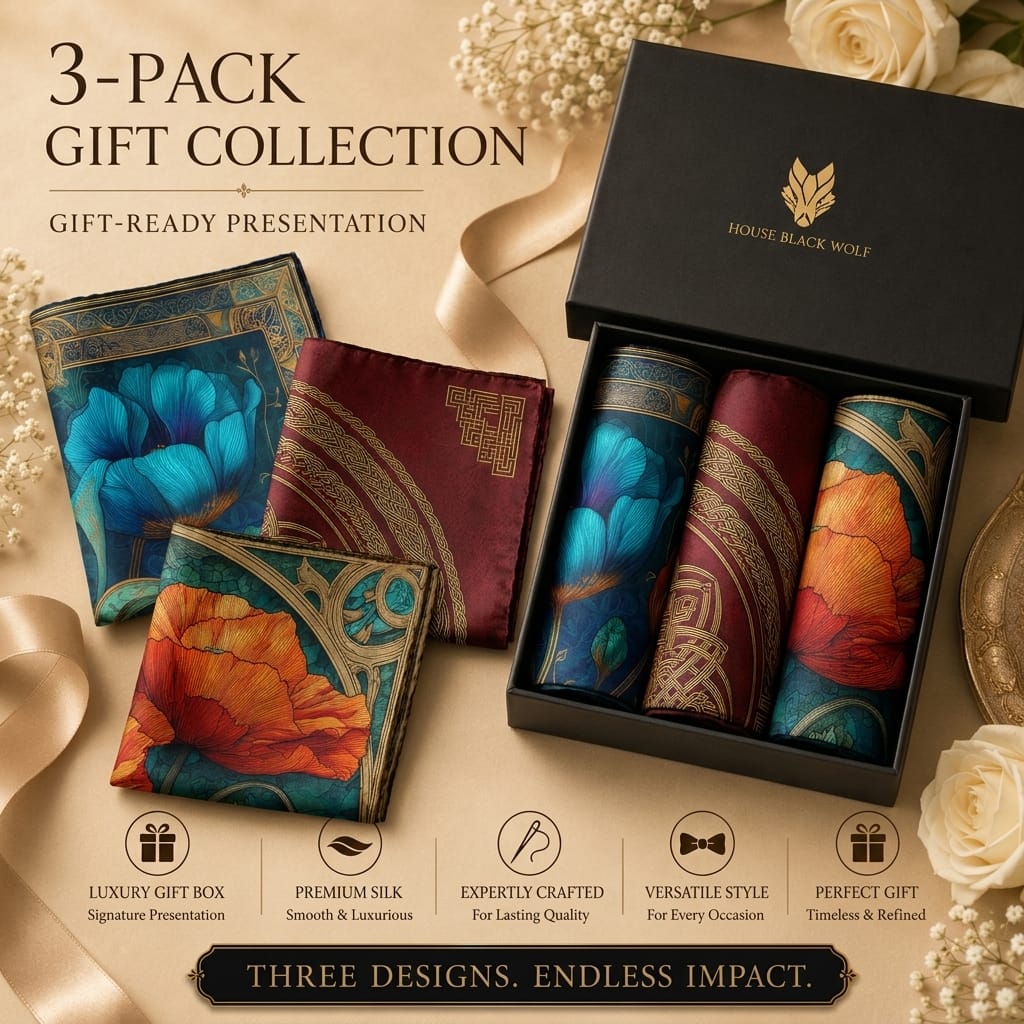 PACK OF 3 POCKET SQUARES