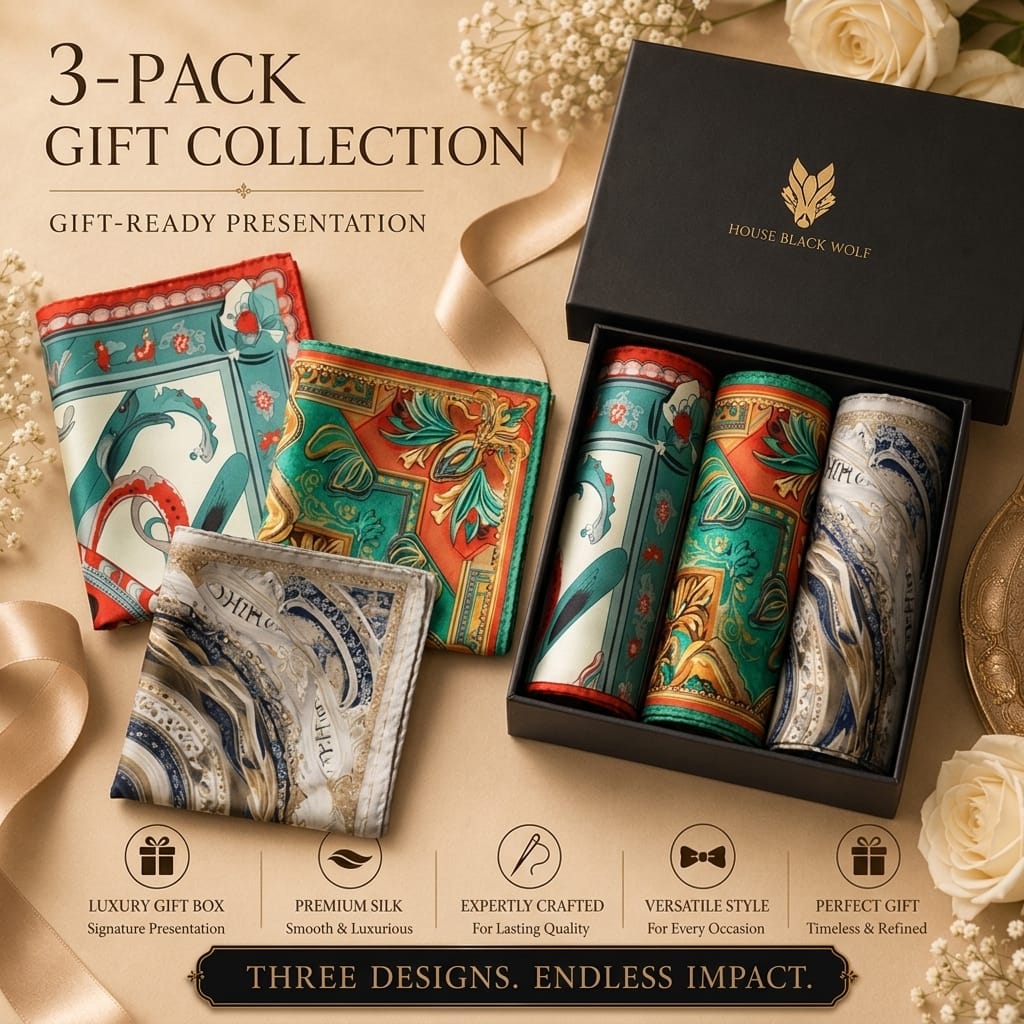 PACK OF 3 POCKET SQUARES