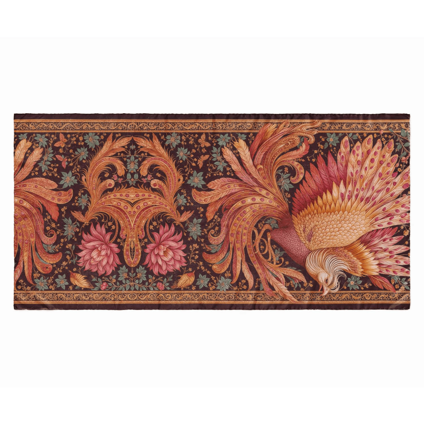 PHOENIX BLOOM SILK LONG LADIES SCARF
