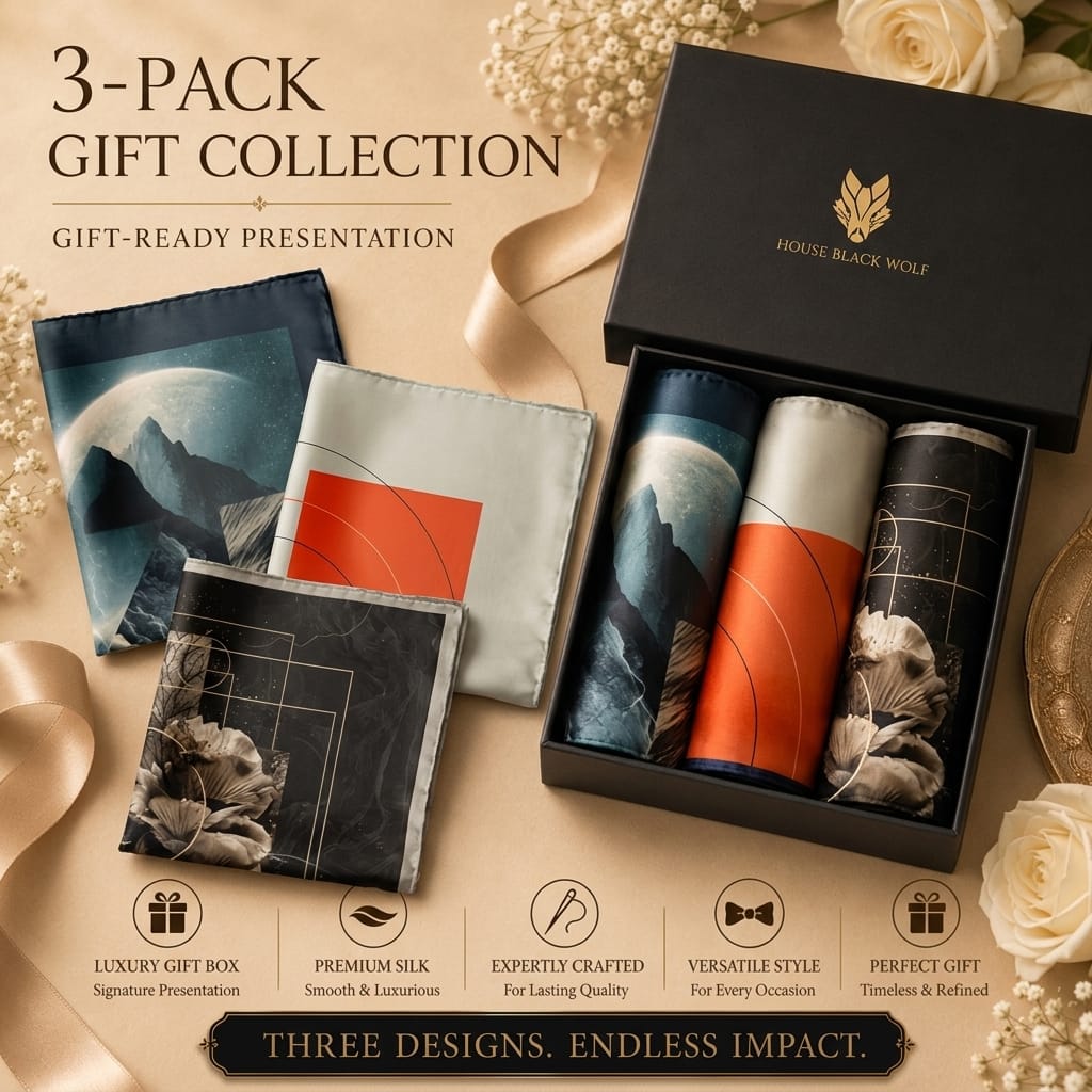 PACK OF 3 POCKET SQUARES