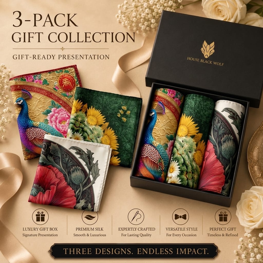 PACK OF 3 POCKET SQUARES
