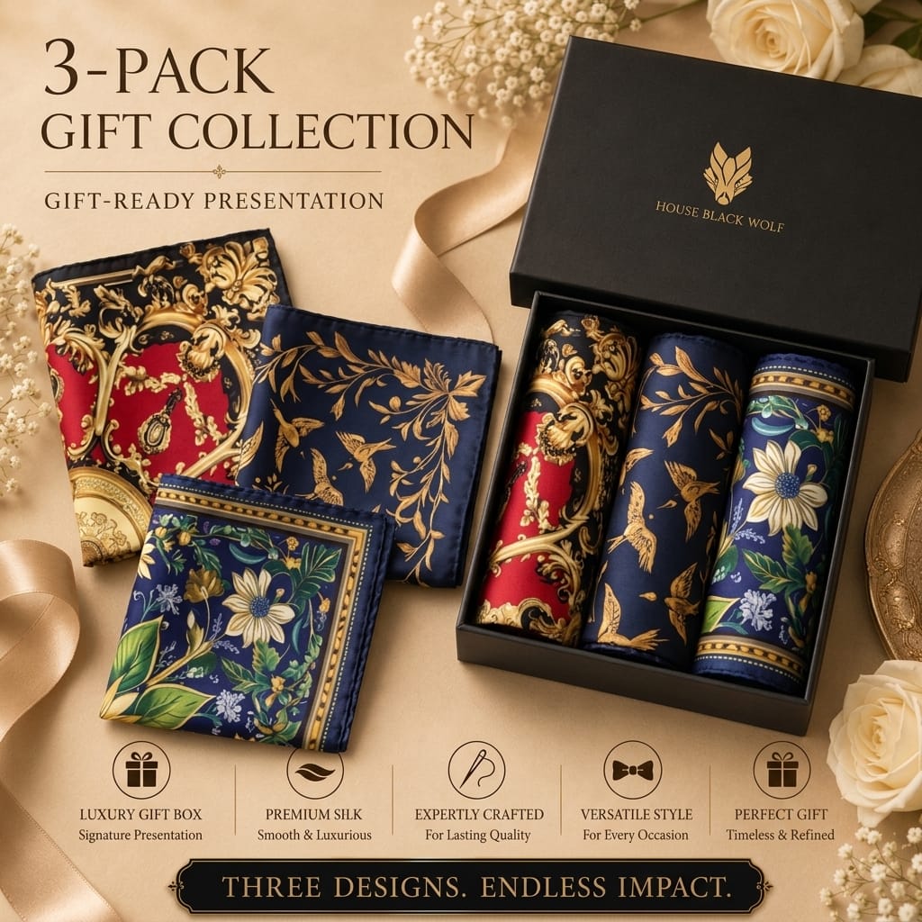 PACK OF 3 POCKET SQUARES