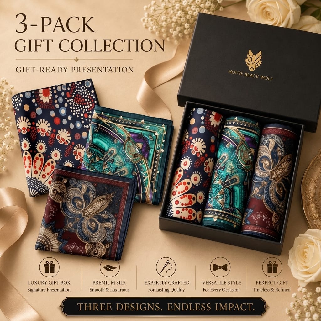 PACK OF 3 POCKET SQUARES