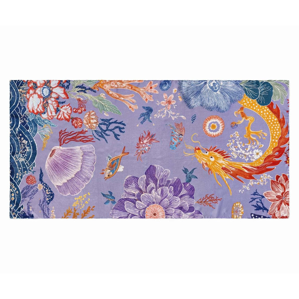 DRAGON BLOOM FANTASIA SILK LONG LADIES SCARF