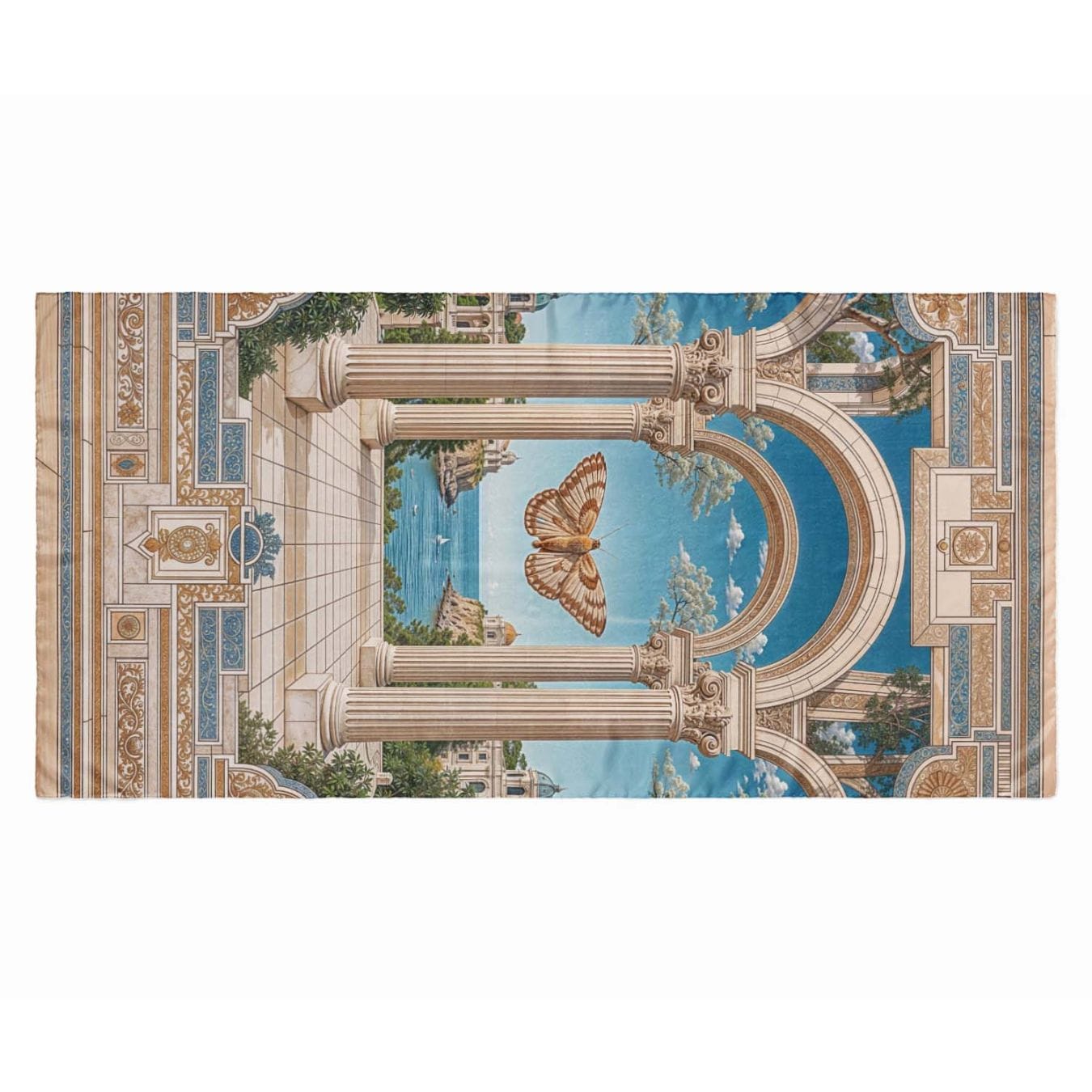 CELESTIAL COURTYARD SILK LONG LADIES SCARF
