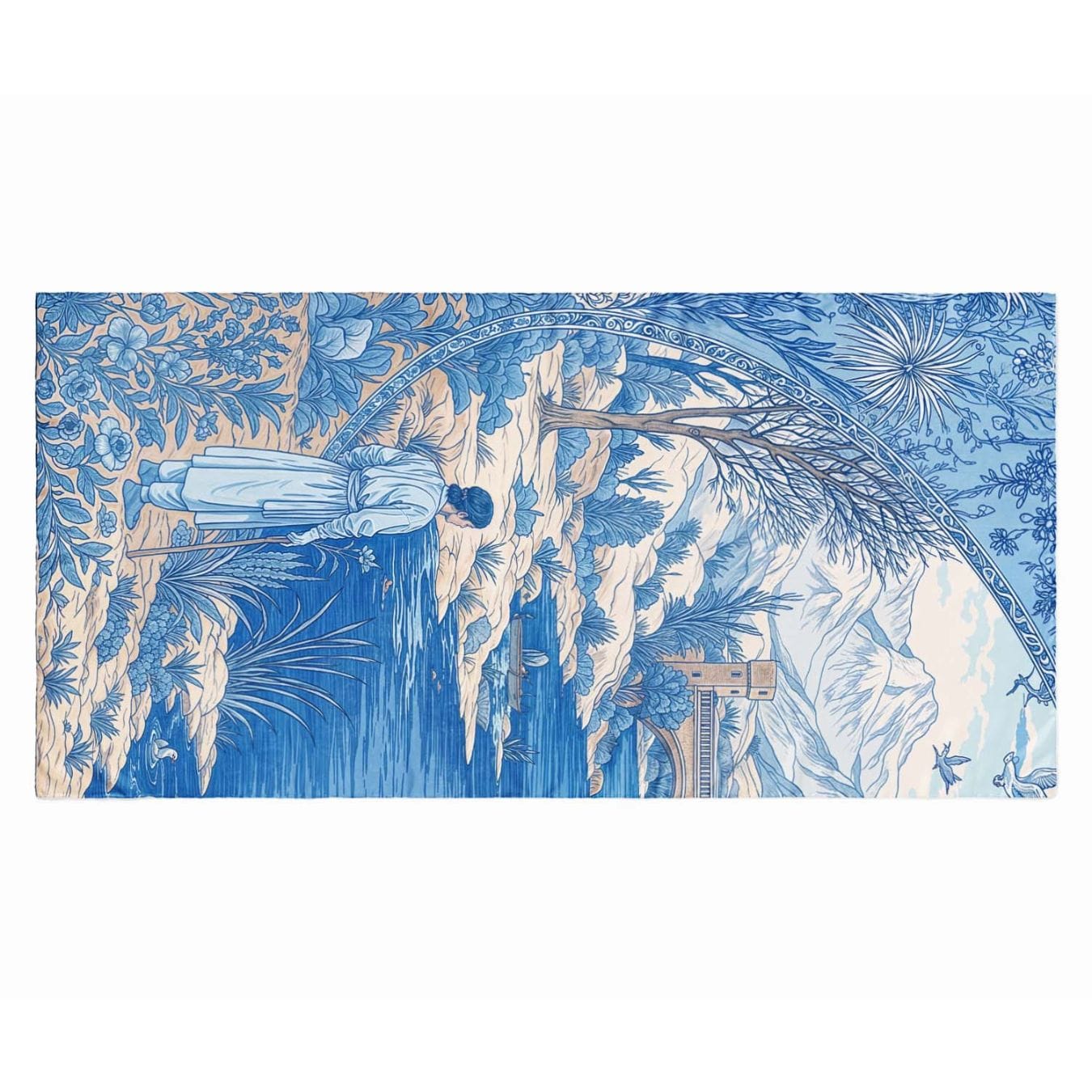 IMPERIAL PORCELAIN SILK LONG LADIES SCARF