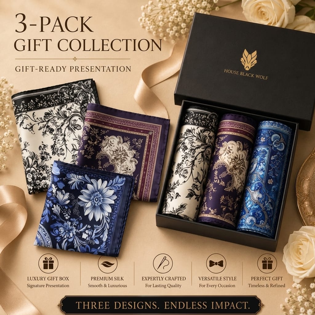 PACK OF 3 POCKET SQUARES
