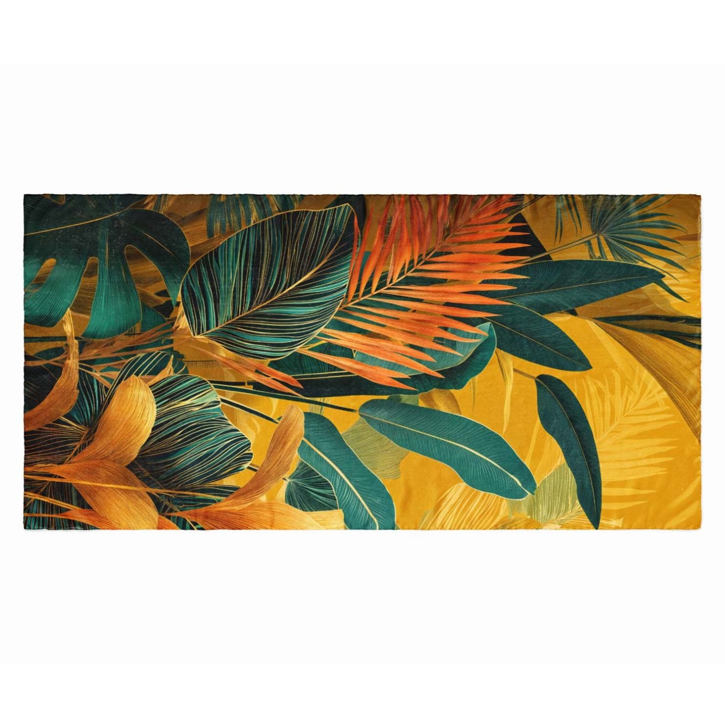 WILD LEAF HORIZON SILK LONG LADIES SCARF