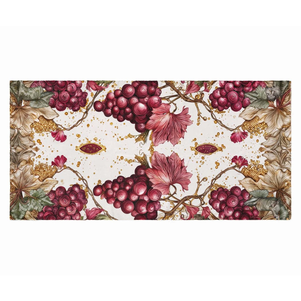 CRIMSON GRAPE BLOOM SILK LONG LADIES SCARF