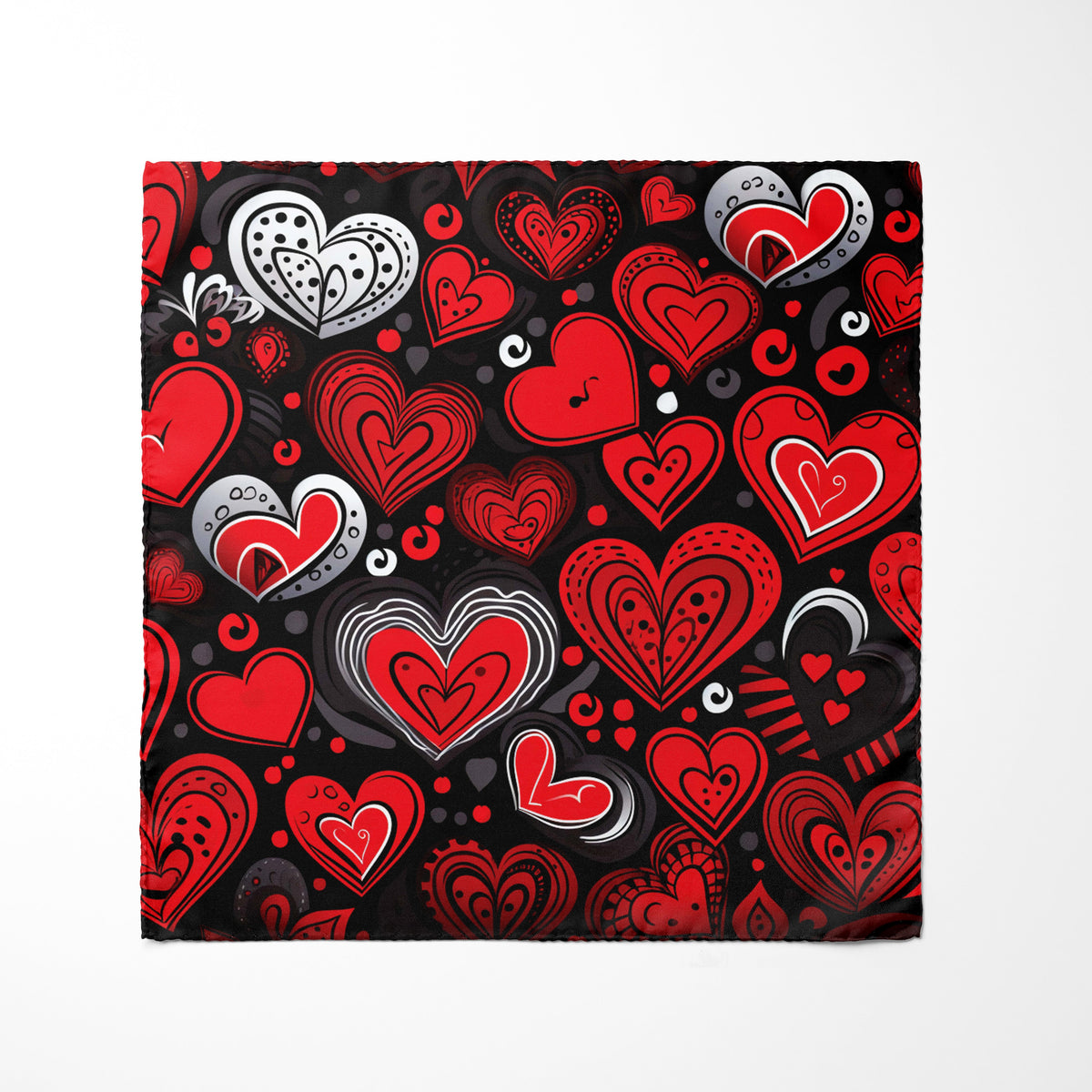 HEART LOVE SILK POCKET SQUARE - VALENTINE DAY COLLECTION