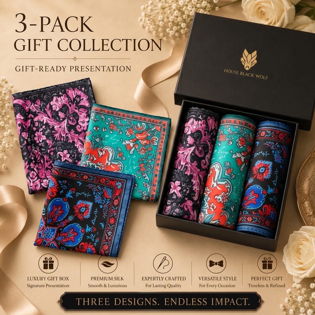PACK OF 3 POCKET SQUARES
