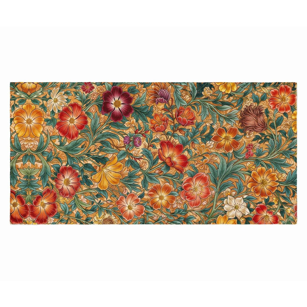 AUTUMN FLORAL SILK LONG LADIES SCARF