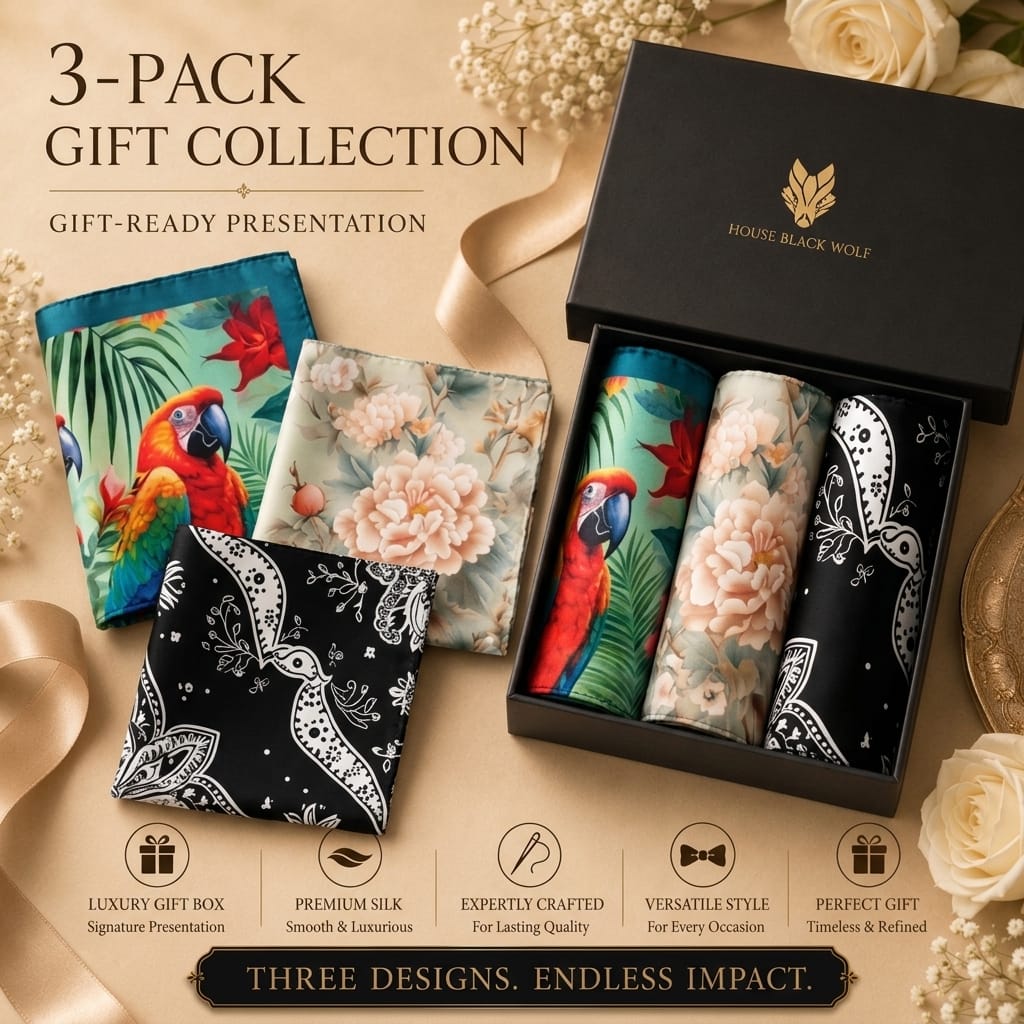 PACK OF 3 POCKET SQUARES