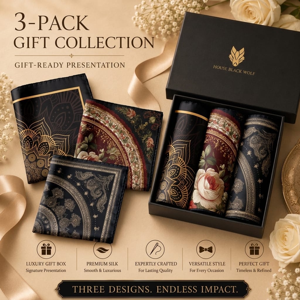 PACK OF 3 POCKET SQUARES