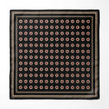 BLACK REVISABLE SILK POCKET SQUARE