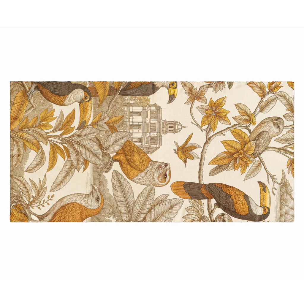 ROYAL BOTANICAL AVIARY SILK LONG LADIES SCARF