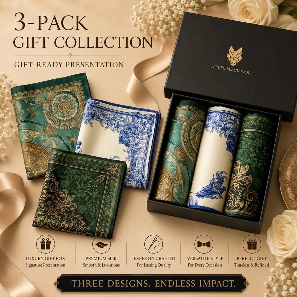 PACK OF 3 POCKET SQUARES