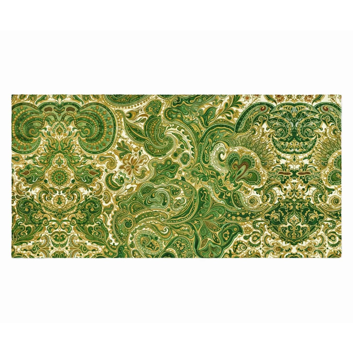 EMERALD PAISLEY SILK LONG LADIES SCARF