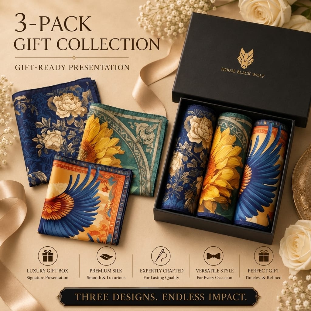 PACK OF 3 POCKET SQUARES