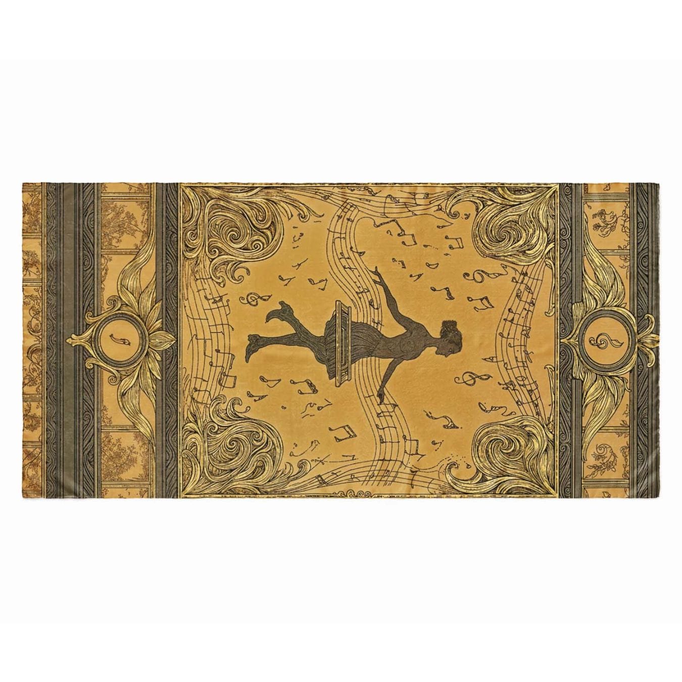 LADY OF MUSIC SILK LONG LADIES SCARF